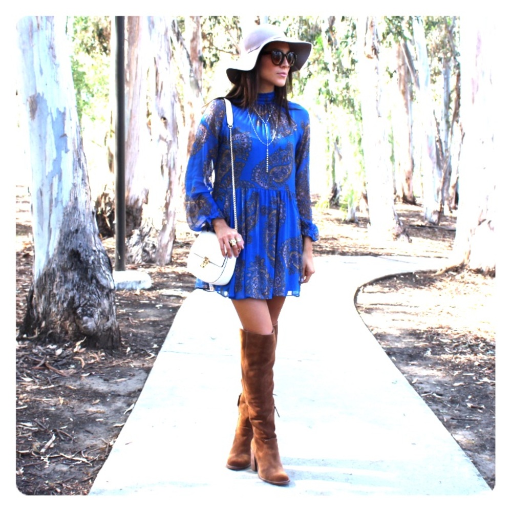 Free people paisley print mini dress